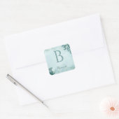 Sticker Carré initial Elegant Green (Enveloppe)