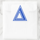 Sticker Carré Initiale bleue de monogramme de delta grec de (Sac)