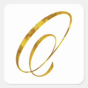 Sticker Carré Initiale faite sur commande de monogrammes de