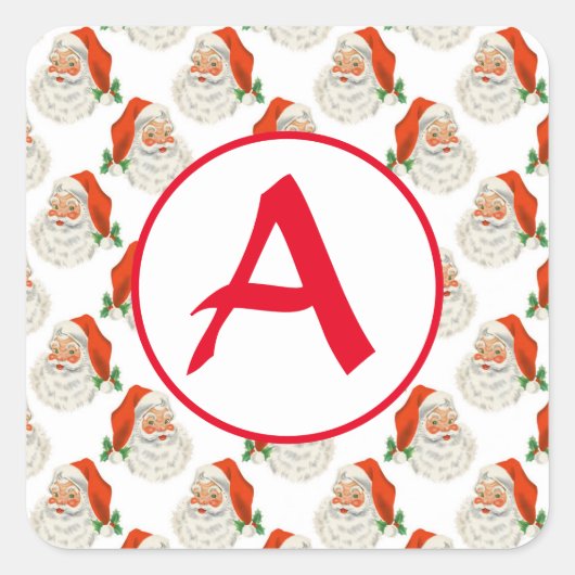 STICKER CARRÉ INITIALE PERSONNALISÉE (Devant)