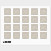 Sticker Carré Initiales blanches Monogrammes classiques Tan Lin  (Feuille)