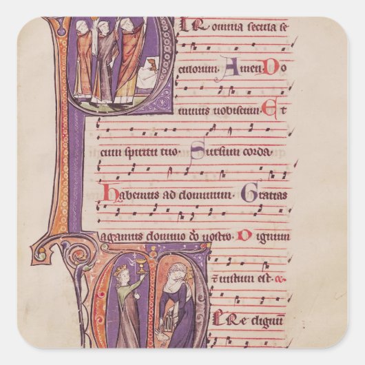 Sticker Carré Initiales historiques 'P' (Devant)