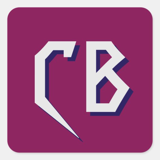 Sticker Carré Initiales minimalistes Monogrammes professionnels  (Devant)