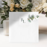 Sticker Carré Initiales minimes à deux Mariages vert doux<br><div class="desc">Chic et élégant. Ce modèle présente deux initiales dans une jolie couleur douce vert menthe. Cet autocollant ajoute juste cette chose spéciale à l'emballage de mariage et favoriser les enveloppes.</div>