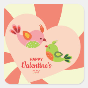 Sticker Carré Inséparables de Valentine