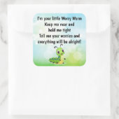 Sticker Carré Insérez la carte Poem Worm Worm (Sac)