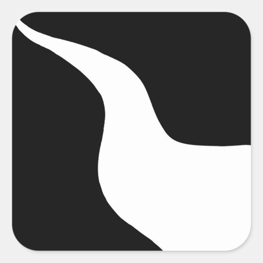 Sticker Carré Insigne de population de la rivière Dark SCA (Devant)