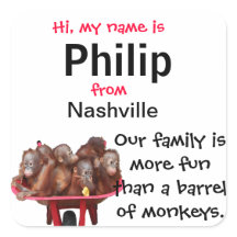 Insignes de nom mignon pour les réunions familiale