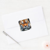 Sticker Carré Inspiration des yeux de tigre (Enveloppe)