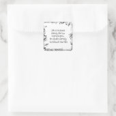 Sticker Carré Inspirational Learning to dance in the Rain Citati (Sac)