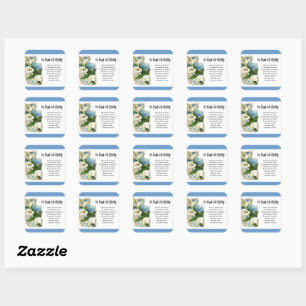 Sticker Carré Inspirationnel Il M'A Fait Digne