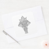 Sticker Carré Inspiré par l'éléphant (Enveloppe)