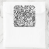 Sticker Carré Inspirée par la flore ethnique (Sac)