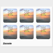 STICKER CARRÉ INSPIRING MATTHEW 19:26 PHOTO DU LEVER (Feuille)