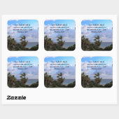 STICKER CARRÉ INSPIRING MATTHEW 22:37 SCRIPTURE VERSE (Feuille)