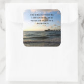 STICKER CARRÉ INSPIRING PSALM 118:24 VERSE (Sac)