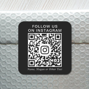 Sticker Carré Instagram QR Code promotionnel noir