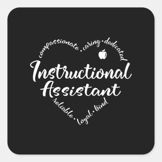 Sticker Carré Instructional Assistant or Coach (Devant)