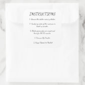 Sticker Carré Instructions pour le désodorisateur de tapis (Sac)