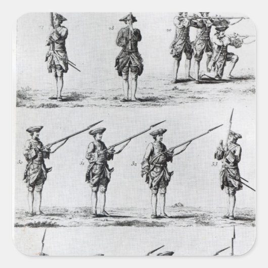 Sticker Carré Instructions pour un exercice Bayonet (Devant)