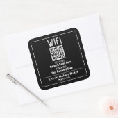 Sticker Carré Instructions WiFi avec code QR (Enveloppe)