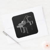 Sticker Carré Instrument classique de musique de grand piano (Enveloppe)