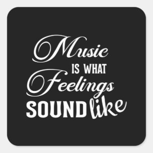 Sticker Carré Instrument de musique Musicien musical Idée de cad