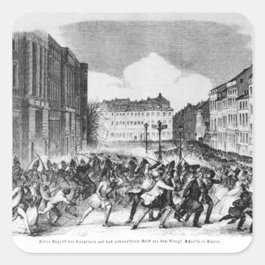 Sticker Carré Insurrection à Berlin (Devant)