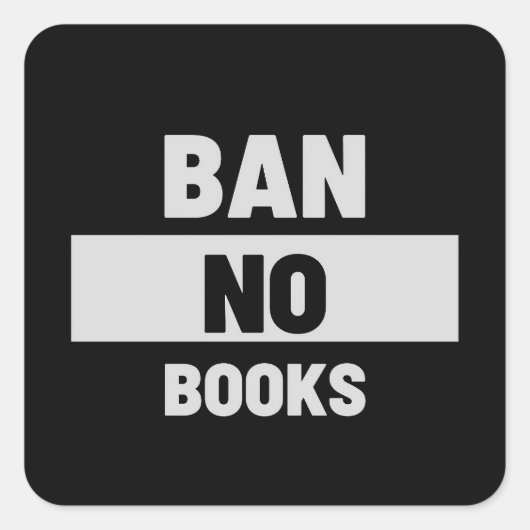 Sticker Carré Interdire la publication de livres (Devant)