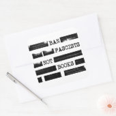 Sticker Carré Interdire Les Fascistes Pas Les Livres Rejetés (Enveloppe)