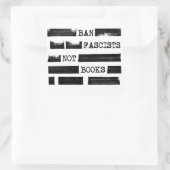 Sticker Carré Interdire Les Fascistes Pas Les Livres Rejetés (Sac)