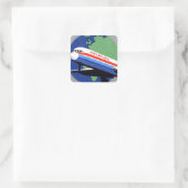 Sticker Carré INTERFLUG - Compagnie aérienne de DDR, RDA - Allem (Sac)