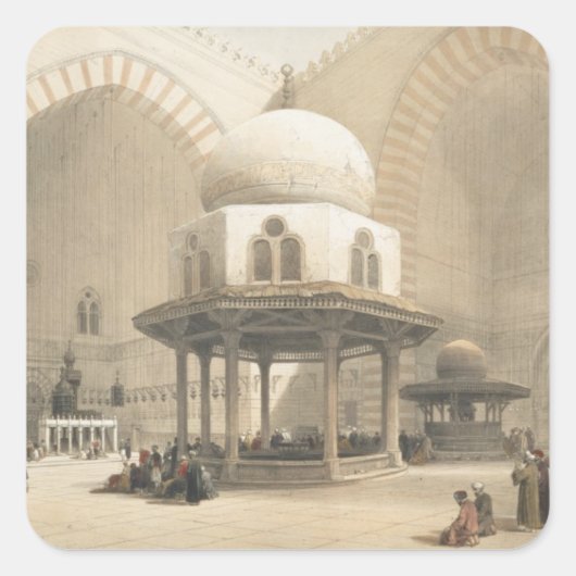Sticker Carré Intérieur de la mosquée du Sultan El Ghoree, Ca (Devant)