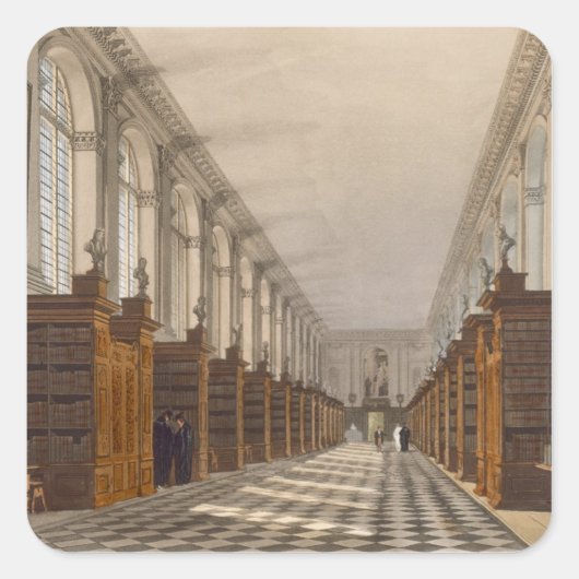 Sticker Carré Intérieur de Trinity College Library, Cambridge, f (Devant)