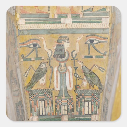 Sticker Carré Intérieur du cercueil d'Imenemipet (Devant)