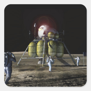 Sticker Carré Interprétation d'artiste d'un nouveau vaisseau