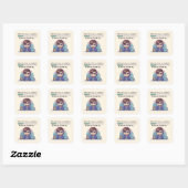 Sticker Carré Introversion en cours – Drôle de pixel rétro (Feuille)