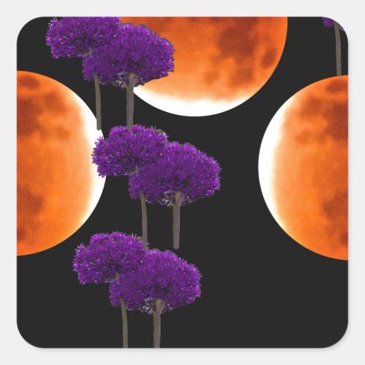 Sticker Carré Intrusion violette (Devant)