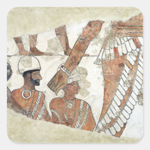 Sticker Carré Investiture du roi par la déesse Ishtar