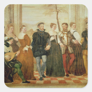 Sticker Carré Invitation à la Danse, 1570
