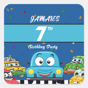 Sticker Carré Invitation d'anniversaire