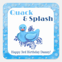 Invitation pour les 3 ans de Quack and Splash Duck