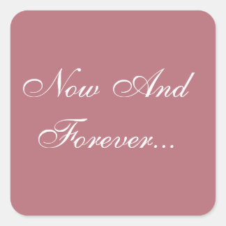 Sticker Carré Invitations personnalisés Rose Gold