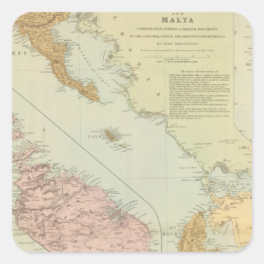 Sticker Carré Ionienne, Malte (Devant)