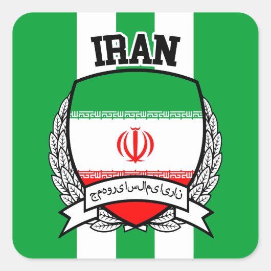 Sticker Carré Iran (Devant)