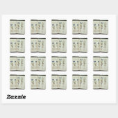 Sticker Carré Iris (Feuille)