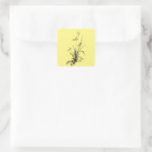 Sticker Carré Iris chinois - bw (Sac)