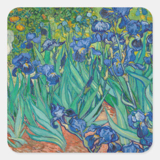 Sticker Carré Iris de Vincent van Gogh