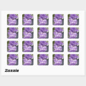 Sticker Carré Iris Iris Lavande Florale Fleur Violet (Feuille)