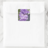 Sticker Carré Iris Iris Lavande Florale Fleur Violet (Sac)